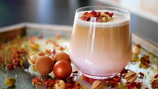 HOW TO MAKE PISTACHIO ROSE LATTE☕️🌹😋 [upl. by Ordnael]