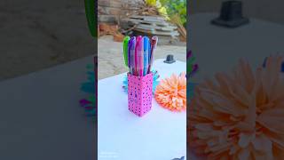 How To Make Easy Pen  Pencil Holder DIY  Makeup Organiser [upl. by Aliuqahs]