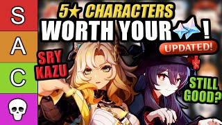 THE BEST CHARACTERS IN THE GAME ★Updated Genshin Impact 5 Star Tier List★ [upl. by Avie]