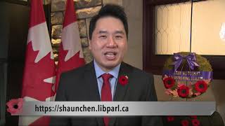 MP Shaun Chen  Greetings on Remembrance Day  Nov 11 2024 [upl. by Dash]