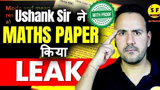 😢😢Maths Paper Leak by Ushank Sir with Proof Class 10th Maths Paper 11th March 2024 [upl. by Apicella]