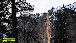 Horsetail Fall at Yosemite National Park February 19 2019 [upl. by Aicak]