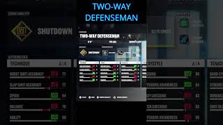 TWOWAY DEFENSEMAN BUILD  NHL 24 shorts nhl24 nhl24eashl [upl. by Onibag]