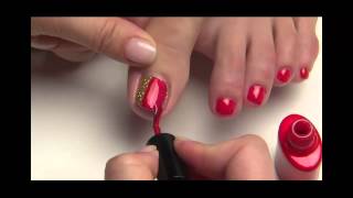 CND Shellac Toes Nail Art Step by Step Tutorial  wwwNailsrusca [upl. by Marchal]