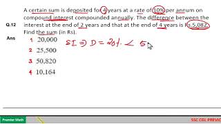 A certain sum is deposited for 4 years at a rate of 10 per annum on compound interest compounded an [upl. by Ettari]