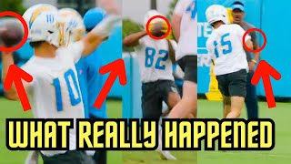 Ladd McConkey And Brenden Rice Catching ROCKETS From Justin Herbert At Chargers Minicamp OTAs [upl. by Clovah]