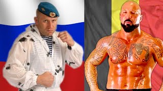 Russian paratrooper knocked out the Undertaker Sergey Kharitonov versus Belgian champion [upl. by Rawlinson]