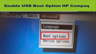 How to USB Boot option HP Compaq from USB booting [upl. by Ynnus]