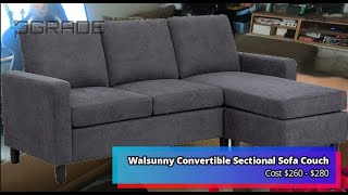 Walsunny Convertible Sectional Sofa Couch [upl. by Mela]