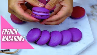 Easy French Macarons  Ube Flavor [upl. by Annice718]