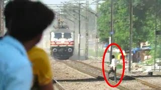 Dangerous Act infront of High Speed TALGO Train  Stupidity at its best [upl. by Sajet845]