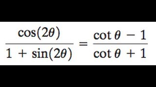 cos2x  1  sin2u  cotx  1  cotx  1 [upl. by Aihtnyc]