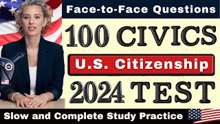 US Citizenship Test 20242025 Complete Practice Exam USCIS Interview Examen Ciudadania Americana [upl. by Ettelorahc114]