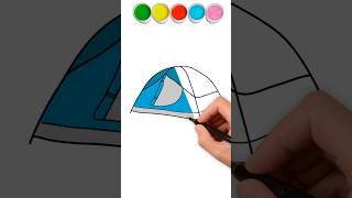 Tent house  tent house kaise bante hain  tent house drawing  tent house video  trendingshorts [upl. by Ahl]