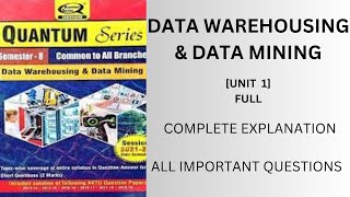 Data Warehousing and data mining  unit1 AKTU  Full Playlist All Important questions Study4Sub [upl. by Ojeitak157]