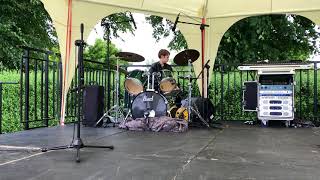 Ben Mundell plays Mark Ronson ft Bruno Mars  Uptown Funk Drum Cover live at Local Event [upl. by Udell]