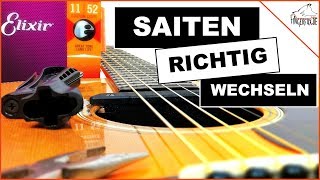 Westerngitarre Saiten Wechseln I Nie wieder eine verstimmte Gitarre [upl. by Mei]