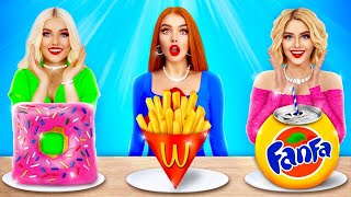 GEOMETRIC SHAPES Food Challenge  Eating Different Shapes of Watermelon and Burger by Ratata BOOM [upl. by Assyral]