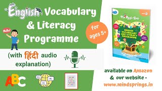 Page No7  English Vocabulary and Literacy Programme ages 5 with हिंदी audio explanation [upl. by Sale214]