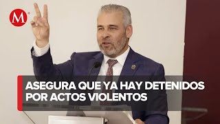 Ramírez Bedolla pide no politizar tema de seguridad en Michoacán [upl. by Enrichetta749]