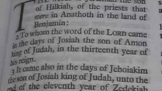 Jeremiah 1 King James Holy Bible [upl. by Akerboom]