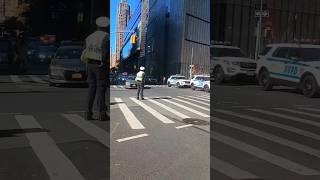 Traffic Police Operation NYPD in Manhattan streets [upl. by Tristis]