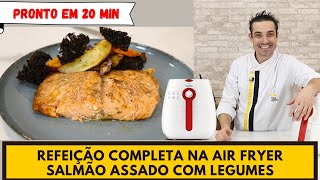 SALMÃO NA AIR FRYER COM LEGUMES [upl. by Uwkuhceki800]