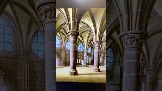 The knights’ hall Mont St Michel France [upl. by Sirapal]