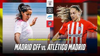 Madrid CFF vs Atletico Madrid  Liga F 202324 Matchday 9 Full Match [upl. by Lipinski]