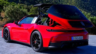 NEW 2025 Porsche 911 Targa 4 GTS Carmin Red  Exhaust Sound Driving Exterior and Interior [upl. by Laeahcim128]