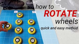 How to rotate inline skate wheels  flat 4 wheel setup  easy method to rotate rollerblade wheels [upl. by Urbain]