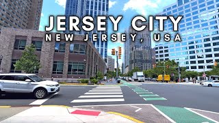 New Jersey Driving Tour USA  Downtown Jersey City  4K [upl. by Denn]