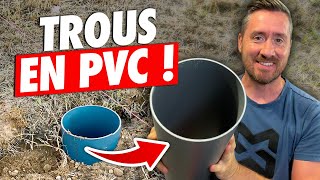 JE POSE UNE CLOTURE AVEC UNE TECHNIQUE PARTICULIERE  Des trous avec du PVC [upl. by Annitsirhc]