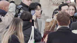 Jimin from BTS arriving at the Dior Fashion Show in Paris [upl. by Yelrihs323]