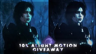 10K Alight Motion Giveaway「Text effect Shake CC Panning Overlays」 [upl. by Sachs]