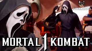 GHOSTFACE GAMEPLAY FIRST LOOK  Mortal Kombat 1 quotGhostfacequot Gameplay Ghostface DLC [upl. by Nytsyrk]