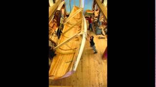 Hull Flip of a Wooden Daysailer [upl. by Annice]