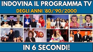 Indovina i PROGRAMMI TV degli ANNI 80902000 in 6 Secondi ciascuno  Quiz PROGRAMMI TV ITALIANI [upl. by Justicz]