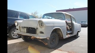 Part 1 of MetalWorks ProTouring 1955 Chevy build Full how to restoration of 55 Chevy hardtop [upl. by Yanttirb138]