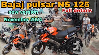 New Bajaj pulsar NS 125 full details  latest version November 2024 bajaj pulsar NS 125 bajaj [upl. by Ayotol]