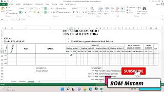 Format nilai kurikulum merdeka  Penilaian formatif dan penilaian sumatif free download [upl. by Ibur939]