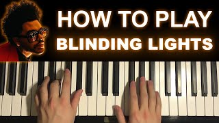 The Weeknd  Blinding Lights Piano Tutorial Lesson [upl. by Asiaj672]