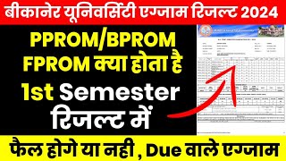 BA Result में PPROMBPROMFPROM क्या होता है। Semester में क्या फैल होगे। Due Paper  कैसे देखे । [upl. by Adranoel]