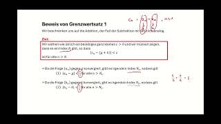 Grenzwertsatz 1 Beweis [upl. by Nuahsar]