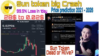 Sun token Crash 28 to 002 full explainedSun redenomination Justin Sun TweetFuture price54 [upl. by Wolbrom]