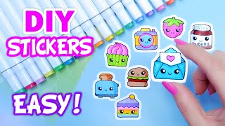 How to Make Stickers DIY Paper Stickers  Handmade Stickers  Homemade Stickers [upl. by Laurel]