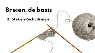 Leren breien de basis steken recht breien [upl. by Beitch]