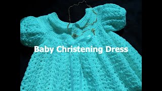 How to crochet a Baby Christening Baptismal Dress Step by Step Online Tutorial [upl. by Aneral642]