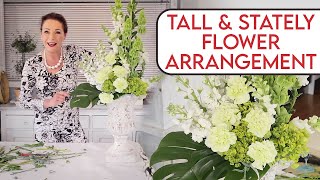 How to Arrange with Tall Stately Flowers Floristry Tutorial [upl. by Odnamra]