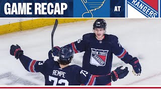 GAME HIGHLIGHTS New York Rangers vs St Louis Blues 3924 [upl. by Berke]